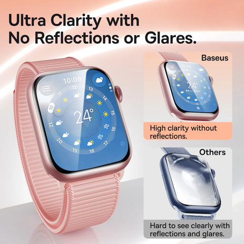 Baseus Hydrogel Screen Protector for Apple Watch Series 10-4, SE, Ultra 2, 49mm & 40-46mm - Ultimate Protection