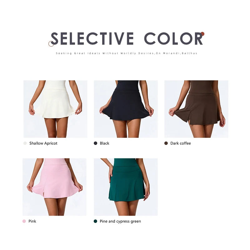 High-Waisted Women's Sports Skirt for Yoga, Golf, and Running - Quick Dry, Breathable, Casual Comfort