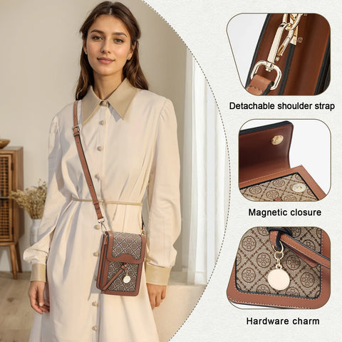 FOXER Women's Stylish Cellphone Crossbody Bag