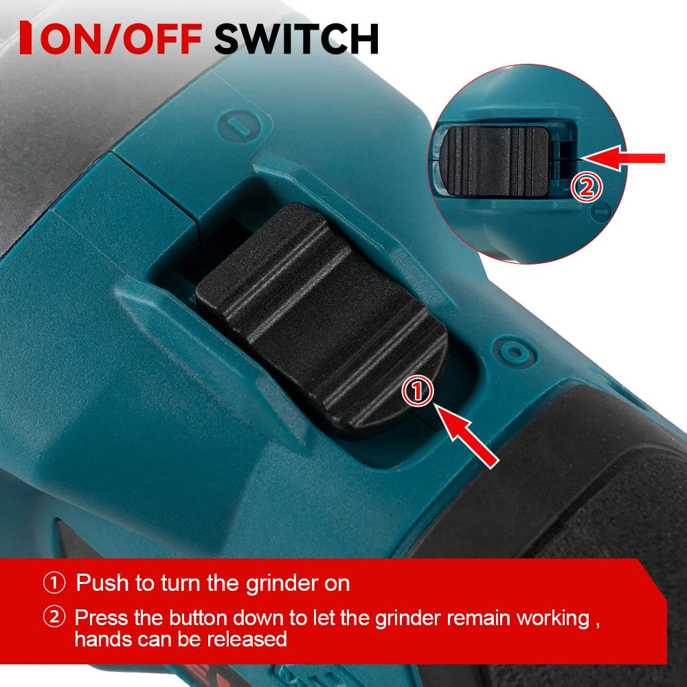 ONEVAN 2000W Brushless Cordless Die Grinder – 4-Speed Variable Handheld Rotary Tool for Makita Batteries