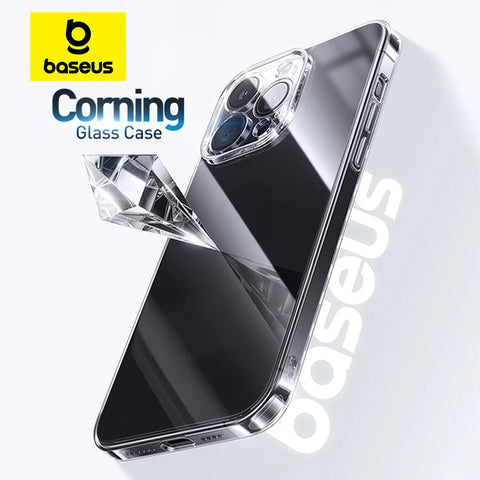 Baseus Tempered Glass Case for iPhone 16/15 Pro Max - Clear, Durable Corning Gorilla Glass Protection