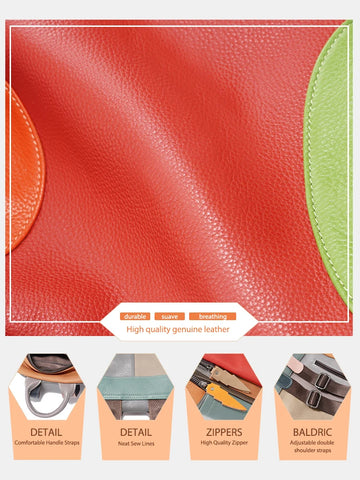 Zency Genuine Leather Women's Stylish Laptop Backpack
