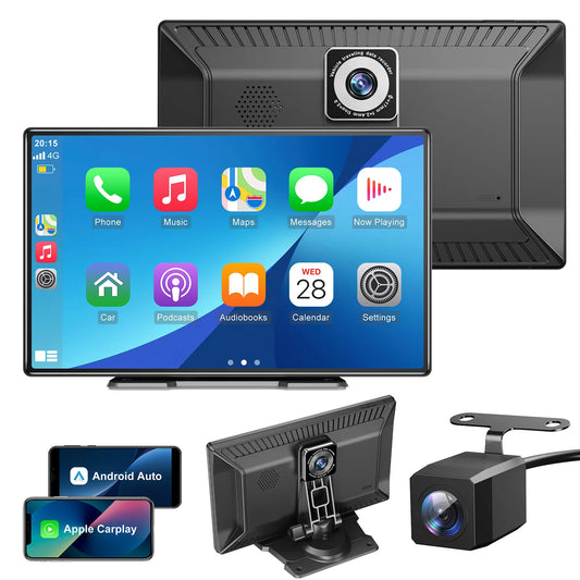 ESSGOO 9" draadloos CarPlay &amp; Android Auto-display