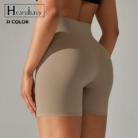 Summer High-Waist Push-Up Yoga Shorts – Fitness, Gym & Bike Shorts for Women