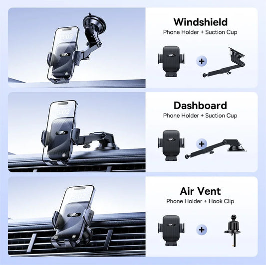Baseus Dashboard Windshield Phone Holder with Strong Sucker for iPhone, Xiaomi, Huawei, Samsung