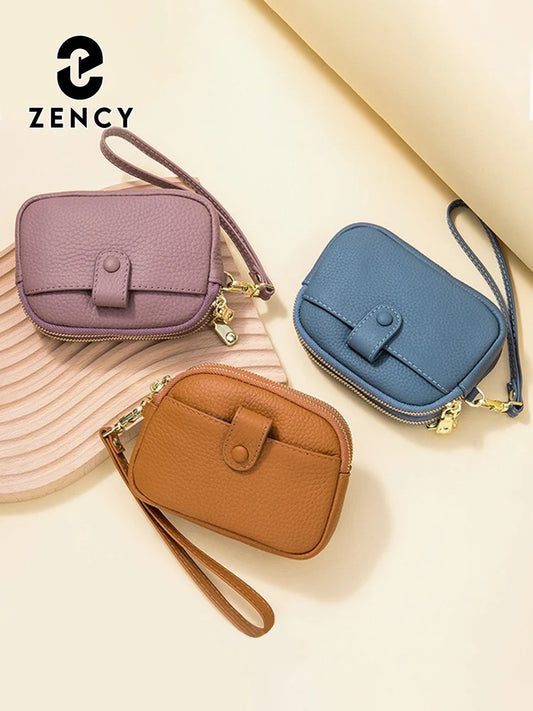 Zency Classic Women's Blue Soft Wallet - Large Capacity Zipper Coin Purse
