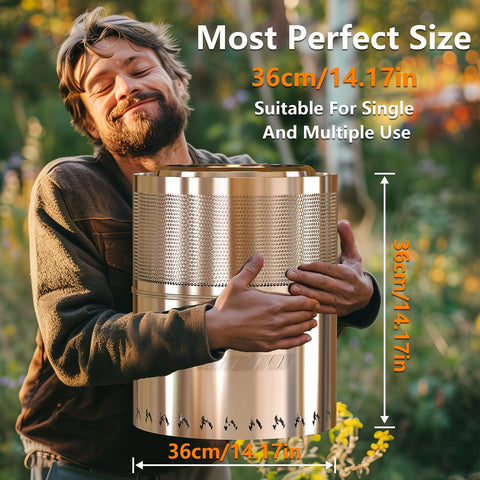 Portable Stainless Steel Fire Pit for Camping and Backyard