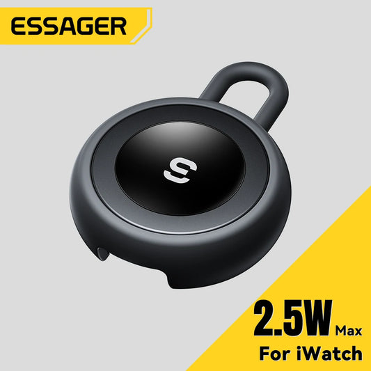 Essager Magnetic Wireless Charger - Portable USB Type C Fast Charging for Apple Watch Series 9, 8, 7, 6, 5, Ultra 2, SE