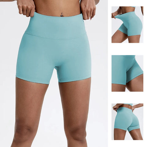 Hearuisavy High-Waist Butt-Lift Sports Shorts – Slim-Fit Yoga, Gym & Cycling Shorts for Women