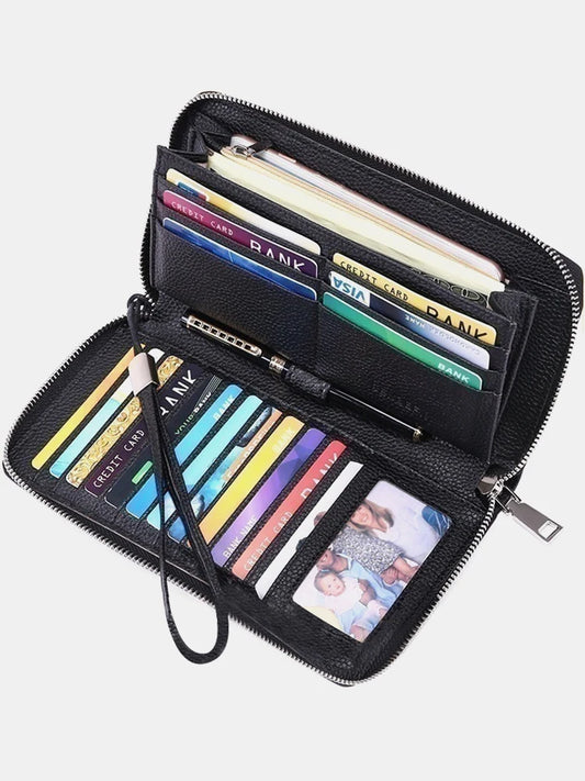 Zency Women's RFID Leather Organizer Wallet - Stylish & Secure
