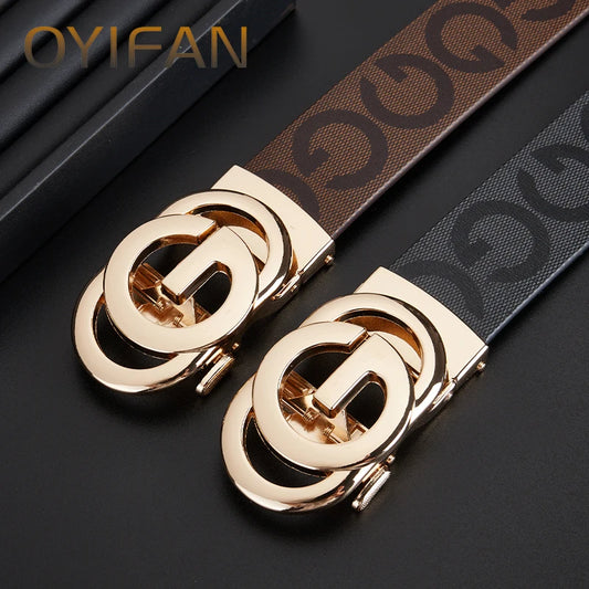Luxury Men’s Belt – Automatic Buckle Business & Casual Style