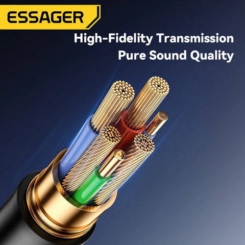 Essager Bluetooth Aux Adapter - USB to 3.5mm Wireless Audio Transmitter for Car Stereo