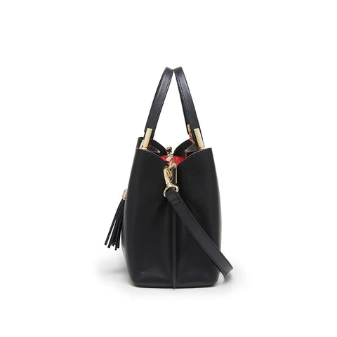Cnoles Large Capacity Leather Shoulder Bag for Travel and Shopping