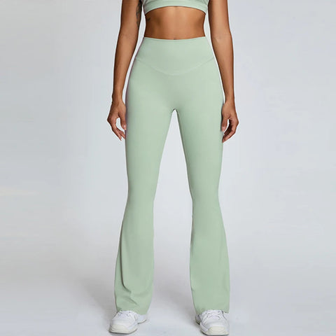 Hearuisavy Flared Sports Leggings – Ademende dans- en fitnessbroek met klokbodem voor dames