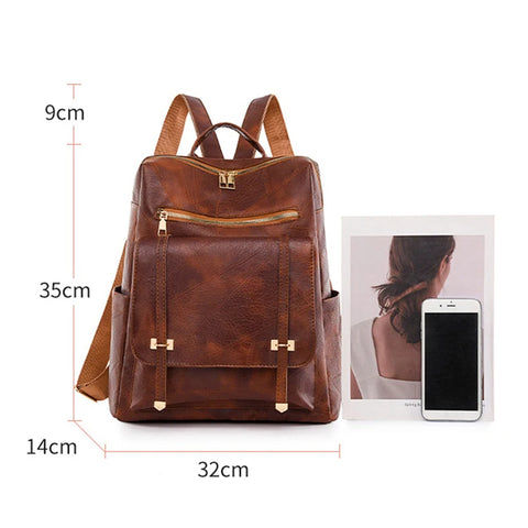 FOXER Women's Travel Backpack - Large Capacity Waterproof Shoulder Bag
