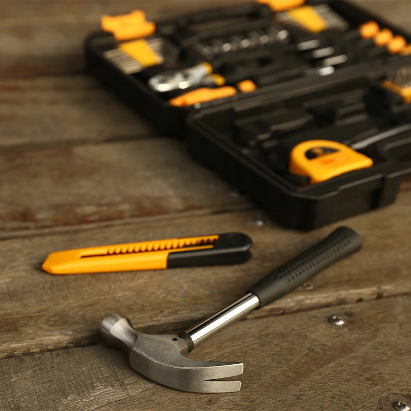 DEKO DKMT62 Hand Tool Set – CR-V & S2 Ratchet Socket Kit with Bits for Professional Auto Repair