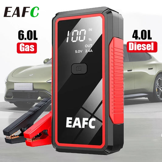 EAFC 2000A Portable Car Jump Starter and Power Bank - 20000 mAh Battery Booster for 12V Diesel and Gas Vehicles