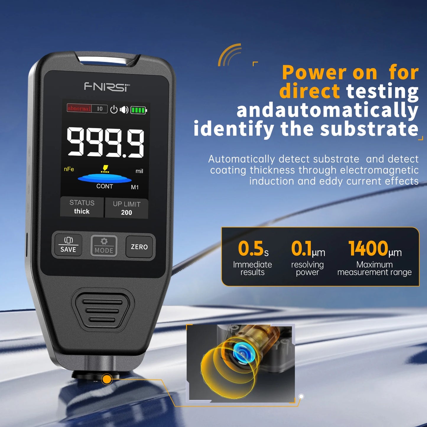 FNIRSI CTG-20 Coating Thickness Gauge – Reliable Measurement for Automotive and Metal Surfaces