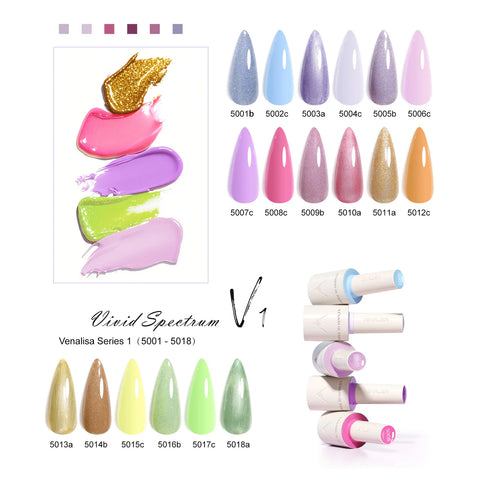 VENALISA 10ml Nail Gel Polish - 90 Colors, HEMA/TPO Free