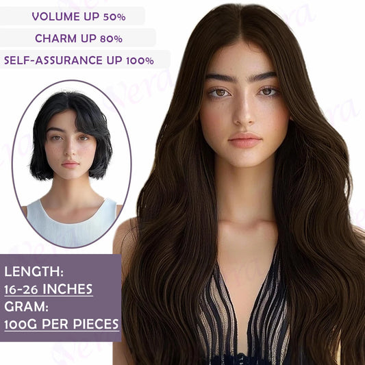 Brown Wire Hair Extensions - Real Human Hair