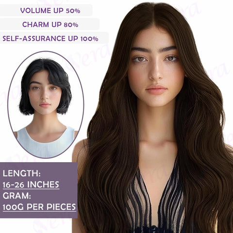 Brown Wire Hair Extensions - Real Human Hair