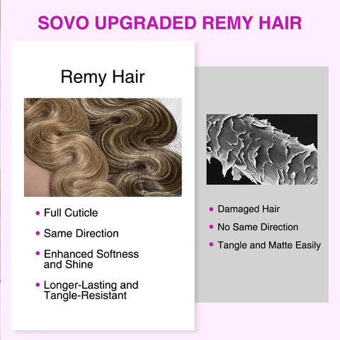 Body Wave Clip In Hair Extensions - 10 Pcs Set
