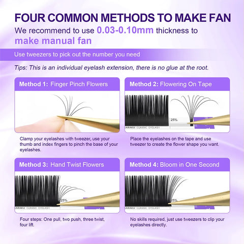 NAGARAKU Individual Eyelash Extensions - Soft Mink 5mm to 8mm