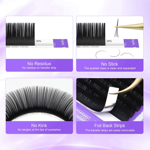 NAGARAKU C D Curl Faux Mink Eyelash Extensions – All Sizes 6 Case
