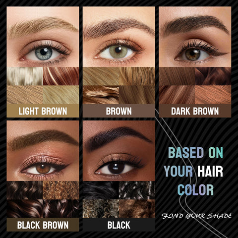 Dual-Ended Forked Tip Eyebrow Pencil with Brush
