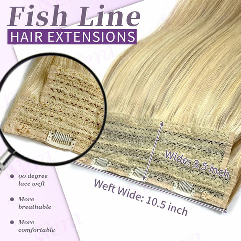 Invisible Wire Hair Extensions - Highlight Blonde