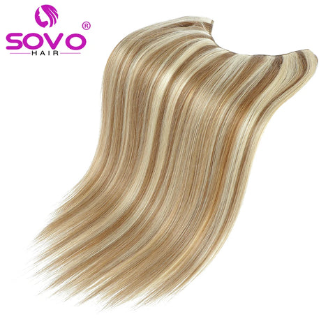 V-Shape Clip In Hair Extensions 100% Human Hair