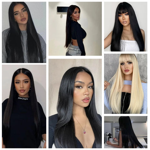 Clip-in haarextensies van 100-200 gram - donkerbruin, 100% Remy-haar