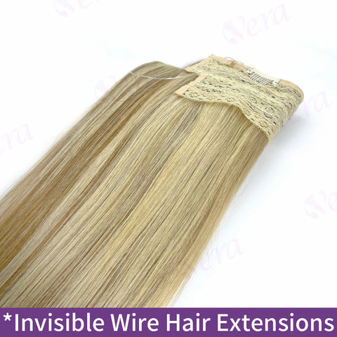 Invisible Wire Hair Extensions - Highlight Blonde