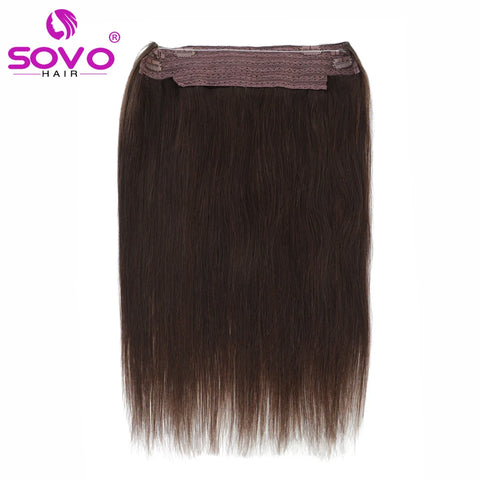 Halo Hair Extensions - 100% Echt Haar Ombre Bruin