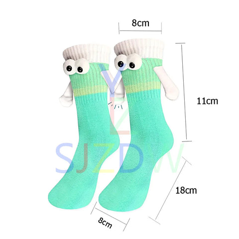 Cute Magnetic Hand Grip Socks for Women - Fun Couple Socks