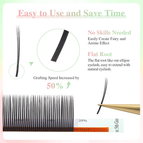 NAGARAKU 5D Flower Volume Spike Eyelashes for a Natural Mascara Effect in Russia Style