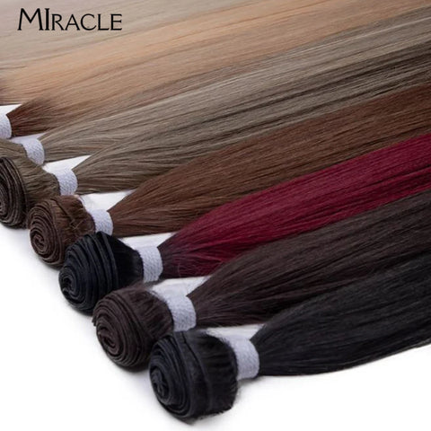 MIRACLE Straight Hair Extensions Synthetic Hair Bundles
