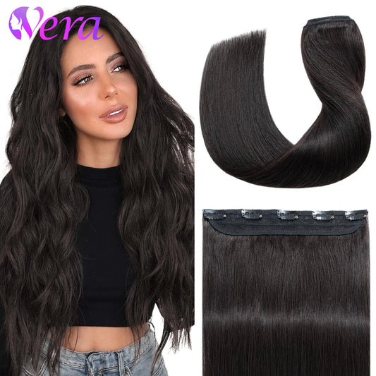 Clip In Human Hair Extensions - 1 Piece 5 Clips