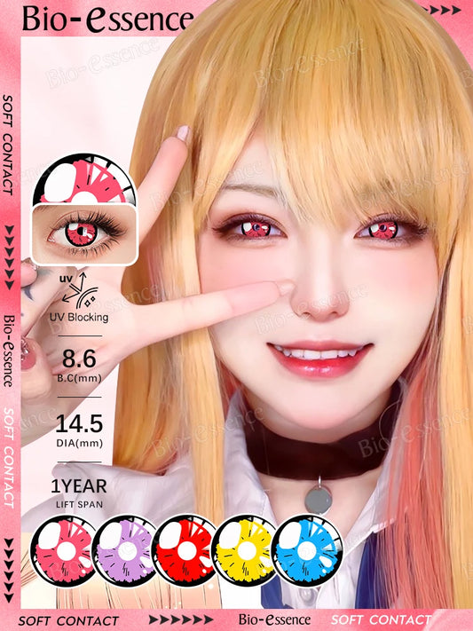 Bio-essence Cosplay Color Contact Lenses - Purple & Pink