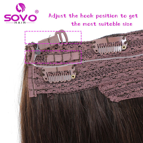 Halo Hair Extensions - 100% Echt Haar Ombre Bruin