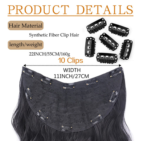 22 Inch U-Shaped Hair Extensions with Clips