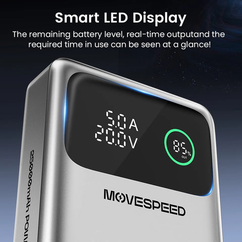 MOVESPEED M25 Pro 140W Power Bank – 25000mAh PD3.1 Fast-Charge