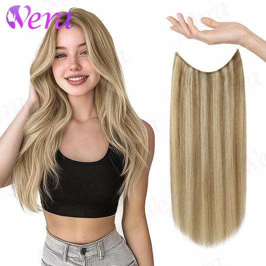 Invisible Wire Hair Extensions - Highlight Blonde