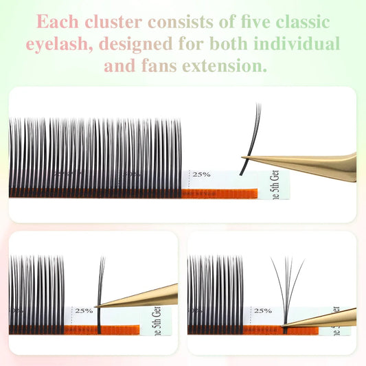 NAGARAKU 5D Flower Volume Spike Eyelashes for a Natural Mascara Effect in Russia Style