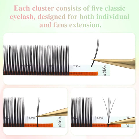 NAGARAKU 5D Flower Volume Spike Eyelashes for a Natural Mascara Effect in Russia Style