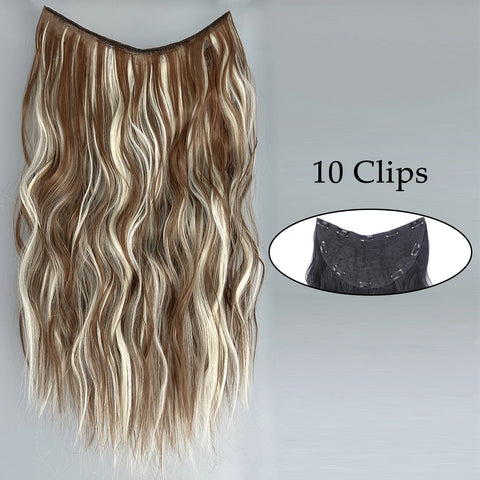 Synthetic 5 Clip In Hair Extensions 80CM - Long Straight Hairpiece