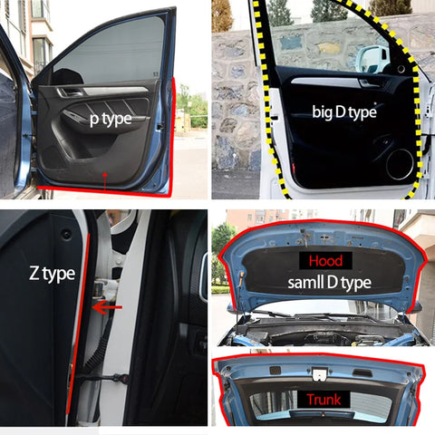 Autodeurafdichtingsstrip - Auto rubberen tochtstrip