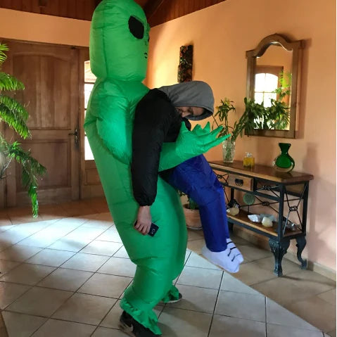 ET Alien Inflatable Suit - Scary Green Alien Costume