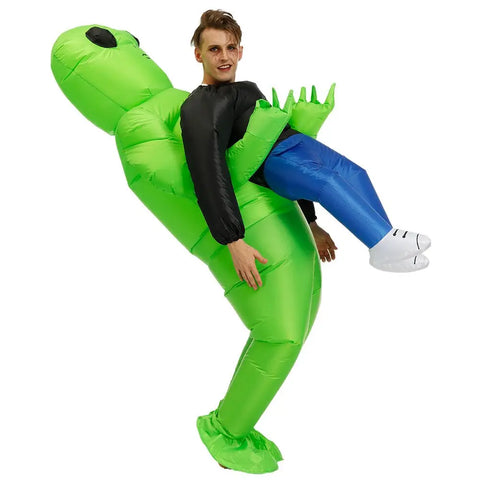 ET Alien Inflatable Suit - Scary Green Alien Costume