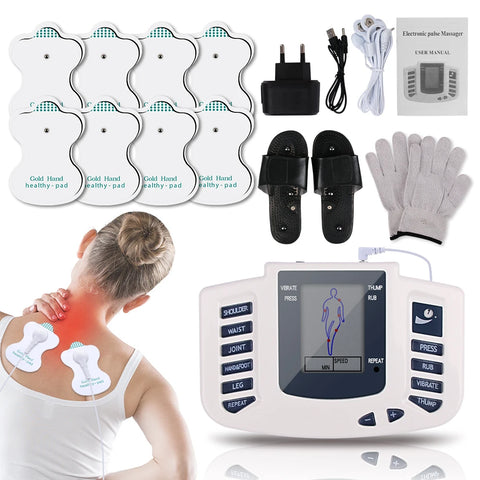 Full Body TENS Muscle Electro Stimulator EMS Acupuncture Therapy Massage with 16 Pads - Complete Physiotherapy System